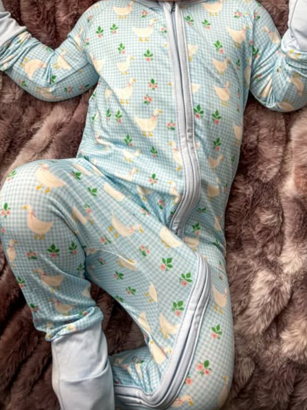 Silly Goose Bamboo Zippy Pajamas Baby 3-6M NWT Soft Stretchy Romper